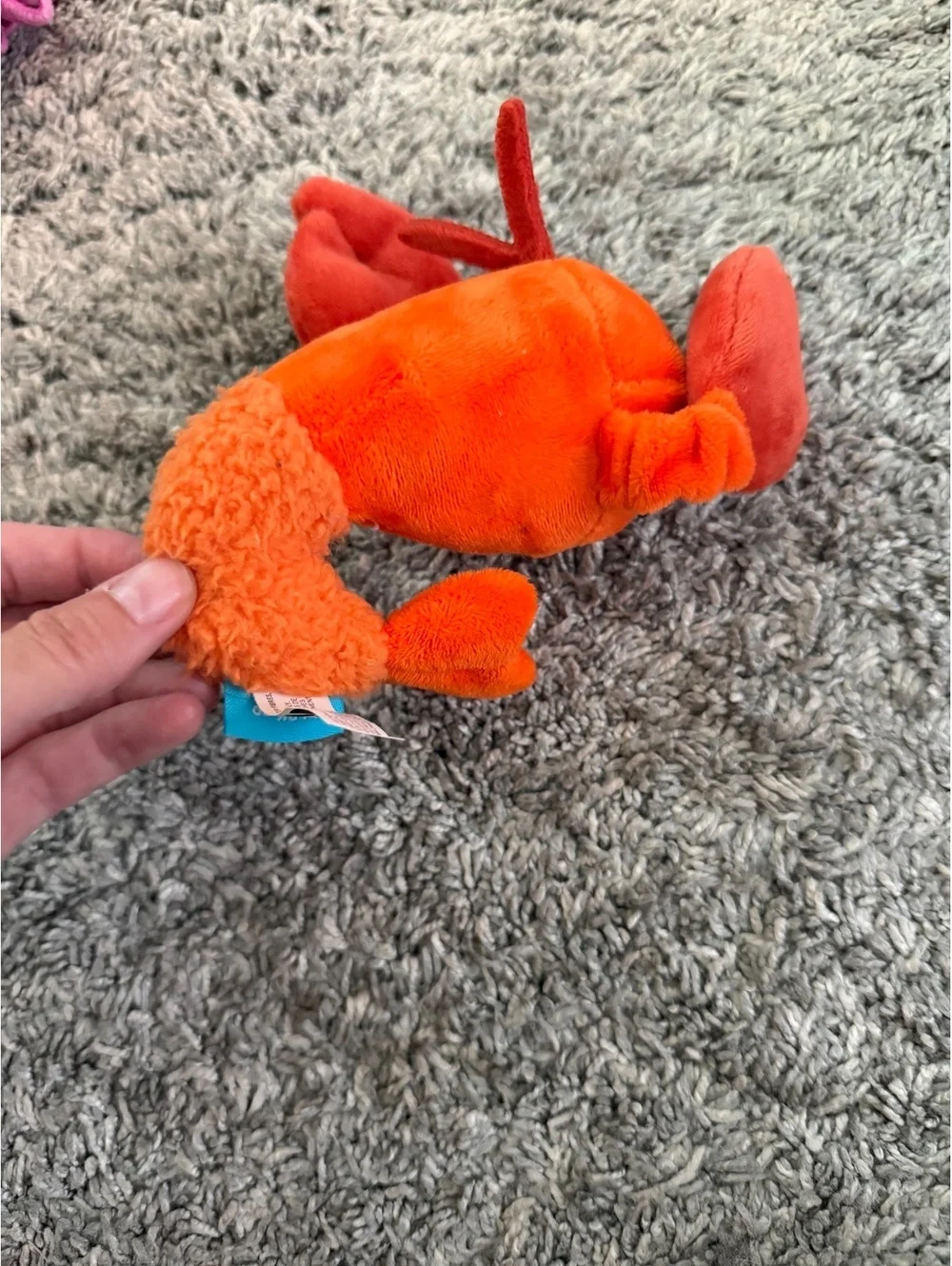 BARK Orange Plush Lobster Dog Toy with Squeaker